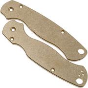 Flytanium Spyderco Paramilitary 2 scales, Messing, Griffschalen