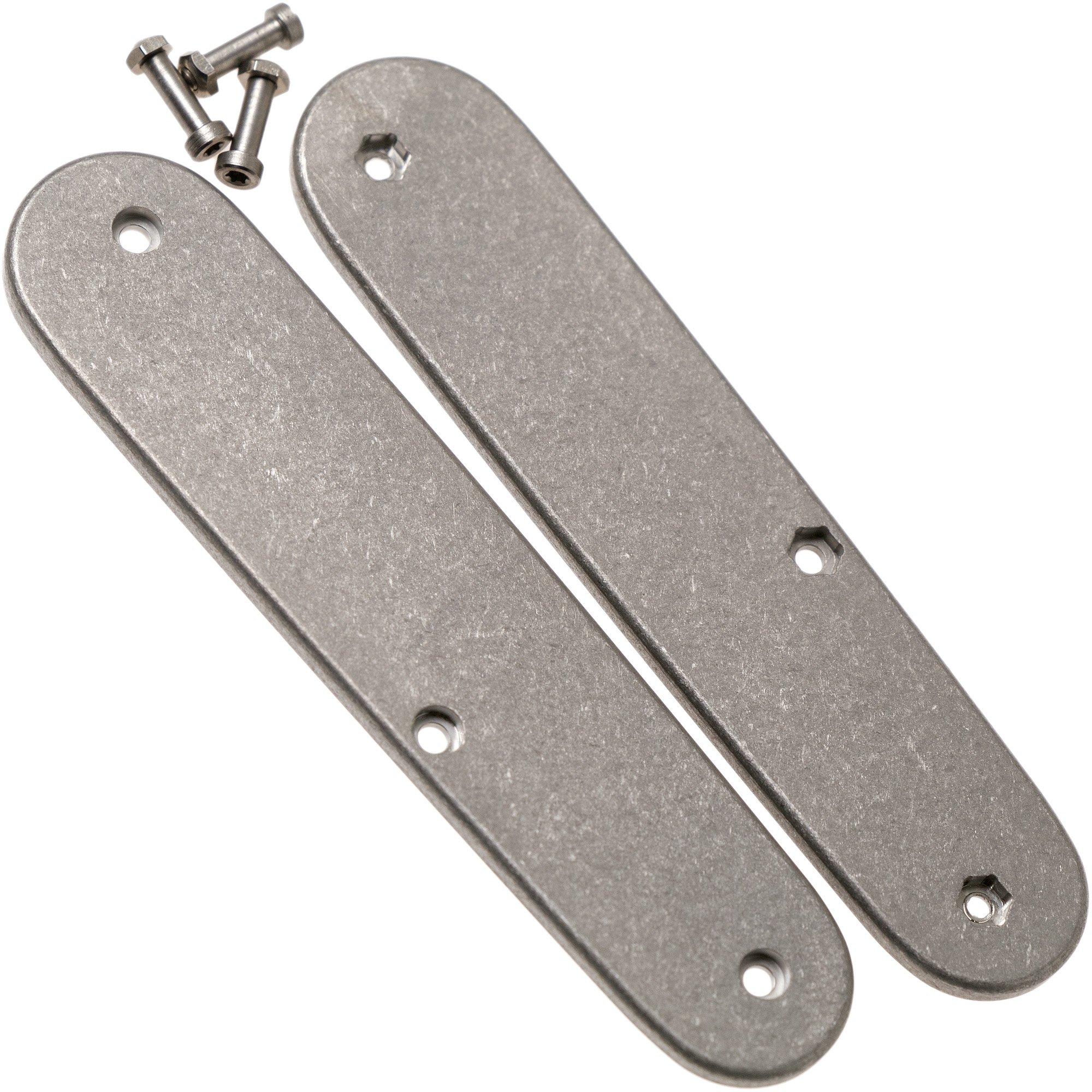 Flytanium Victorinox Cadet Scales, titanium flat, Griffschalen