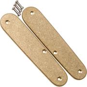 Flytanium Victorinox Cadet Scales, brass flat, Griffschalen