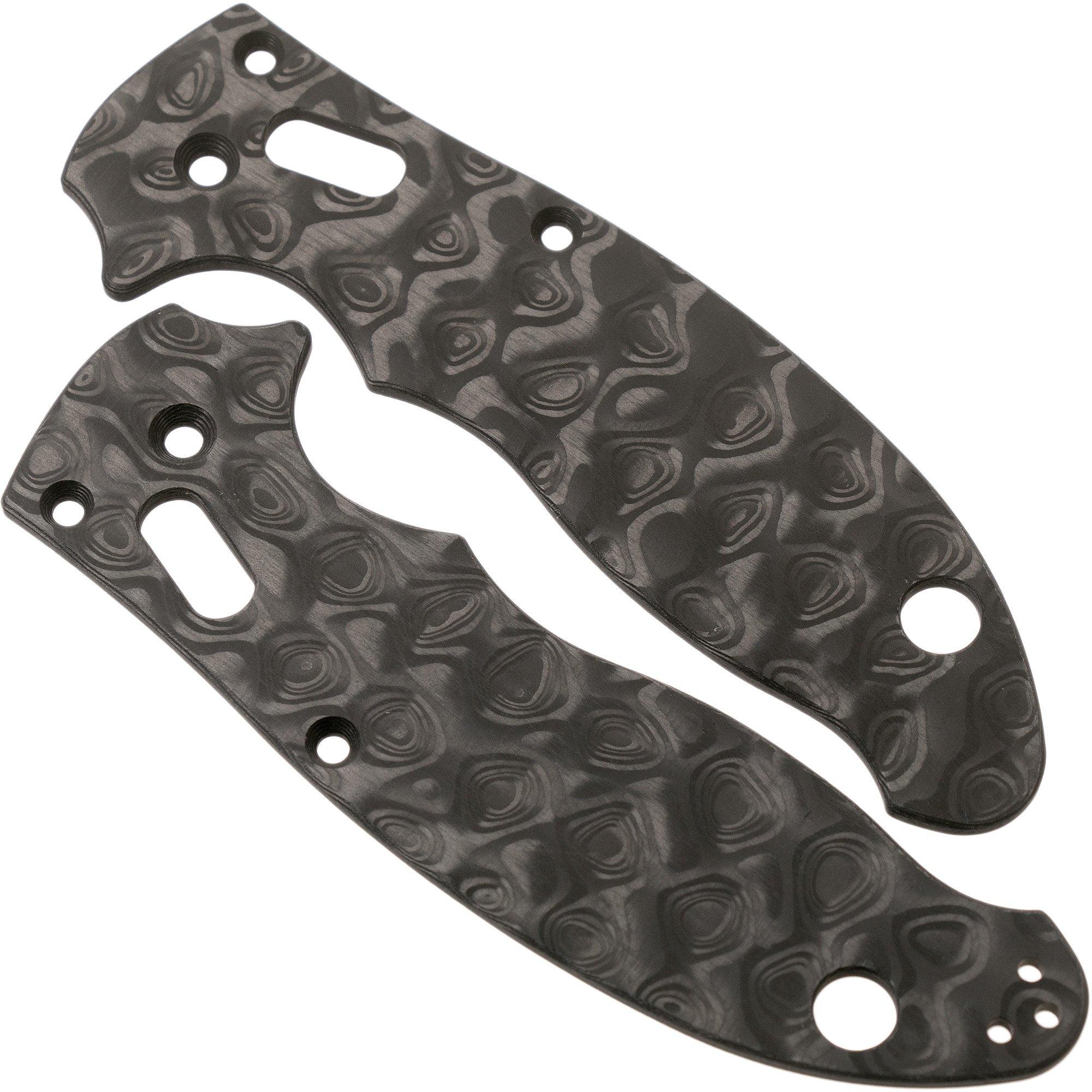Flytanium Spyderco Manix 2 Scales, raindrop carbonfiber