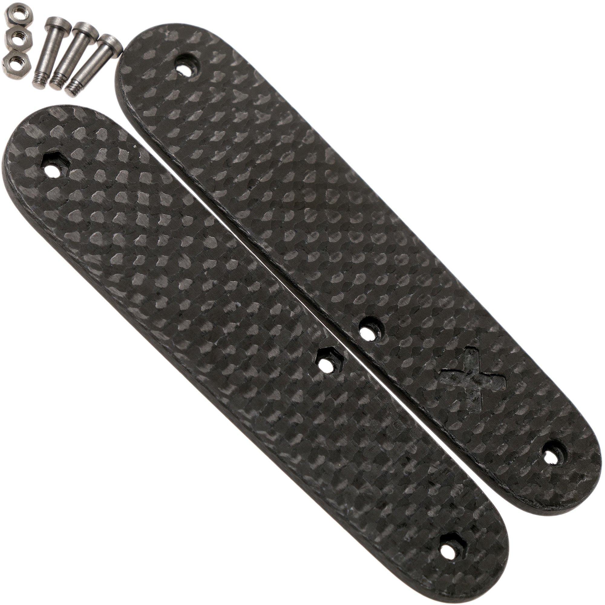 Okładziny Flytanium Victorinox Cadet Scales, carbon fibre płaskie