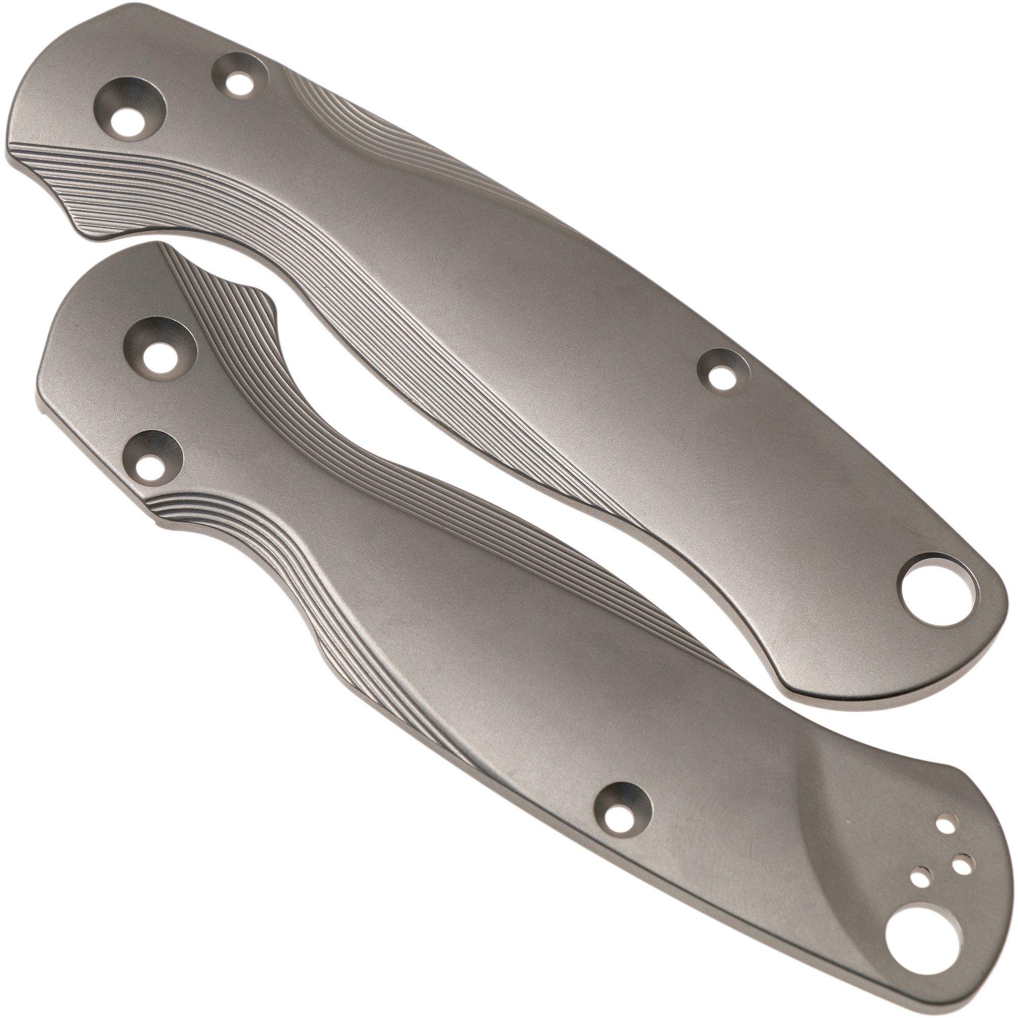 Okładziny Flytanium Spyderco Paramilitary 2 Lotus Scales, titanium, bead blasted