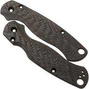 Flytanium Spyderco Paramilitary 2 Lotus Scales, weave carbonfiber