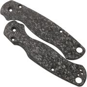 Flytanium Spyderco Paramilitary 2 Lotus Scales, shredded fibre de carbone