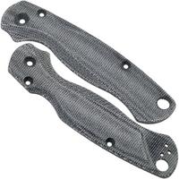 Immagine per Flytanium Spyderco Paramilitary 2 Lotus Scales, Black Canvas Micarta, guancette