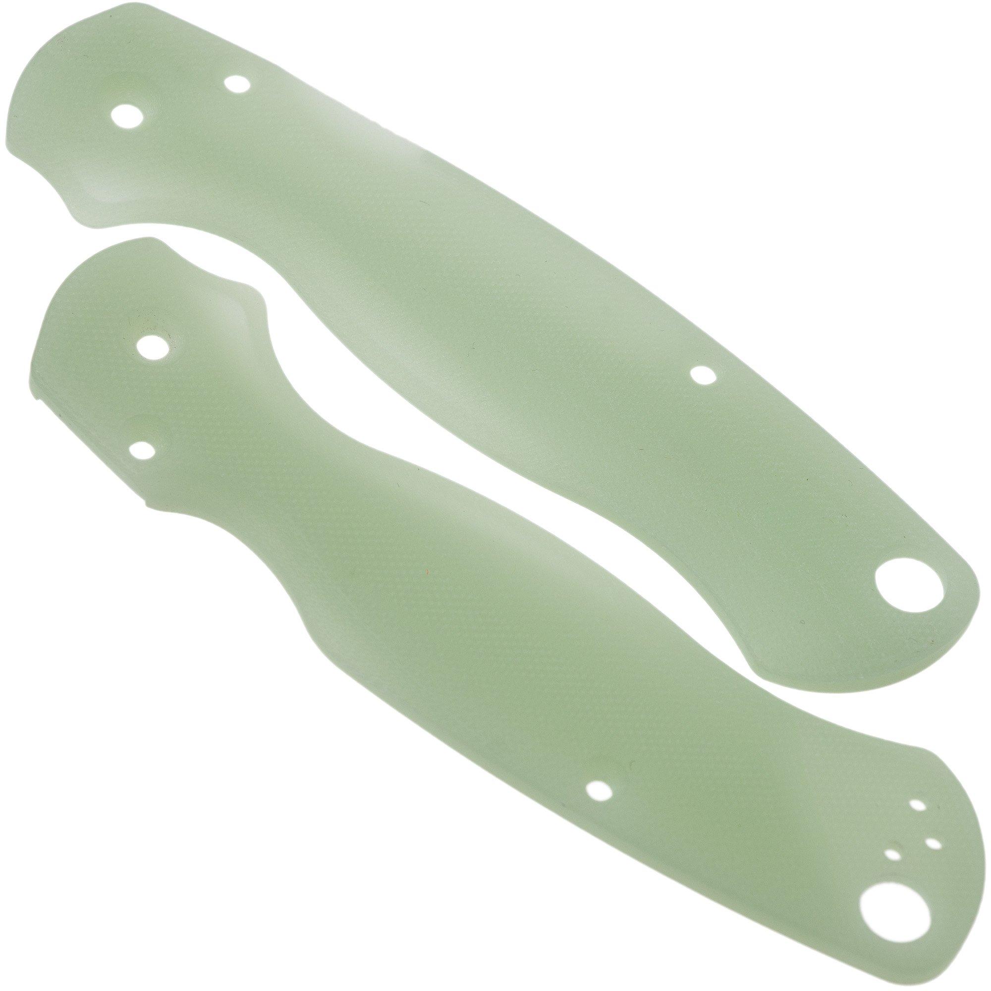 Okładziny Flytanium Spyderco Paramilitary 2 Lotus Scales, Natural Jade G10