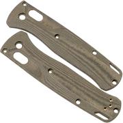Flytanium Bugout Scales Crossfade, green linen Micarta, Griffschalen