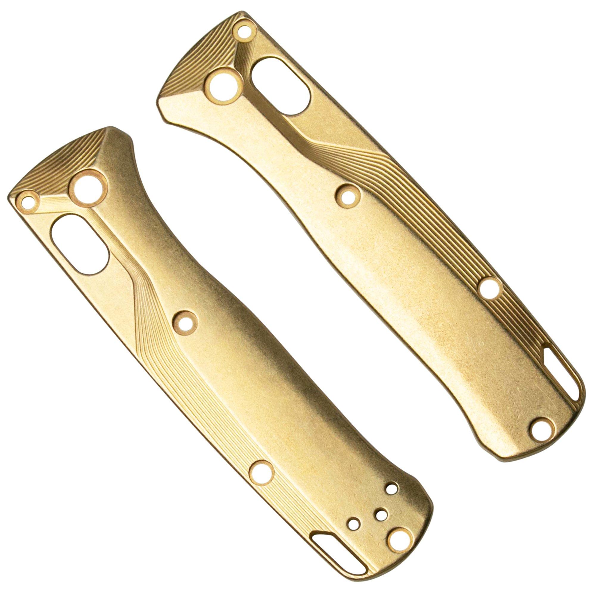 Okładziny Flytanium Benchmade Mini Bugout Scales, Crossfade Brass