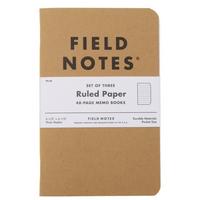 Afbeelding voor Field Notes Original Kraft FN-02 Ruled 3-Pack, notitieboekjes 