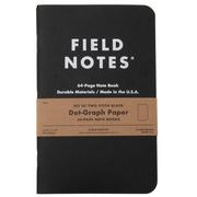 Field Notes Pitch Black Notebook FN-35 Dot-Graph 2-Pack, notitieboekjes  