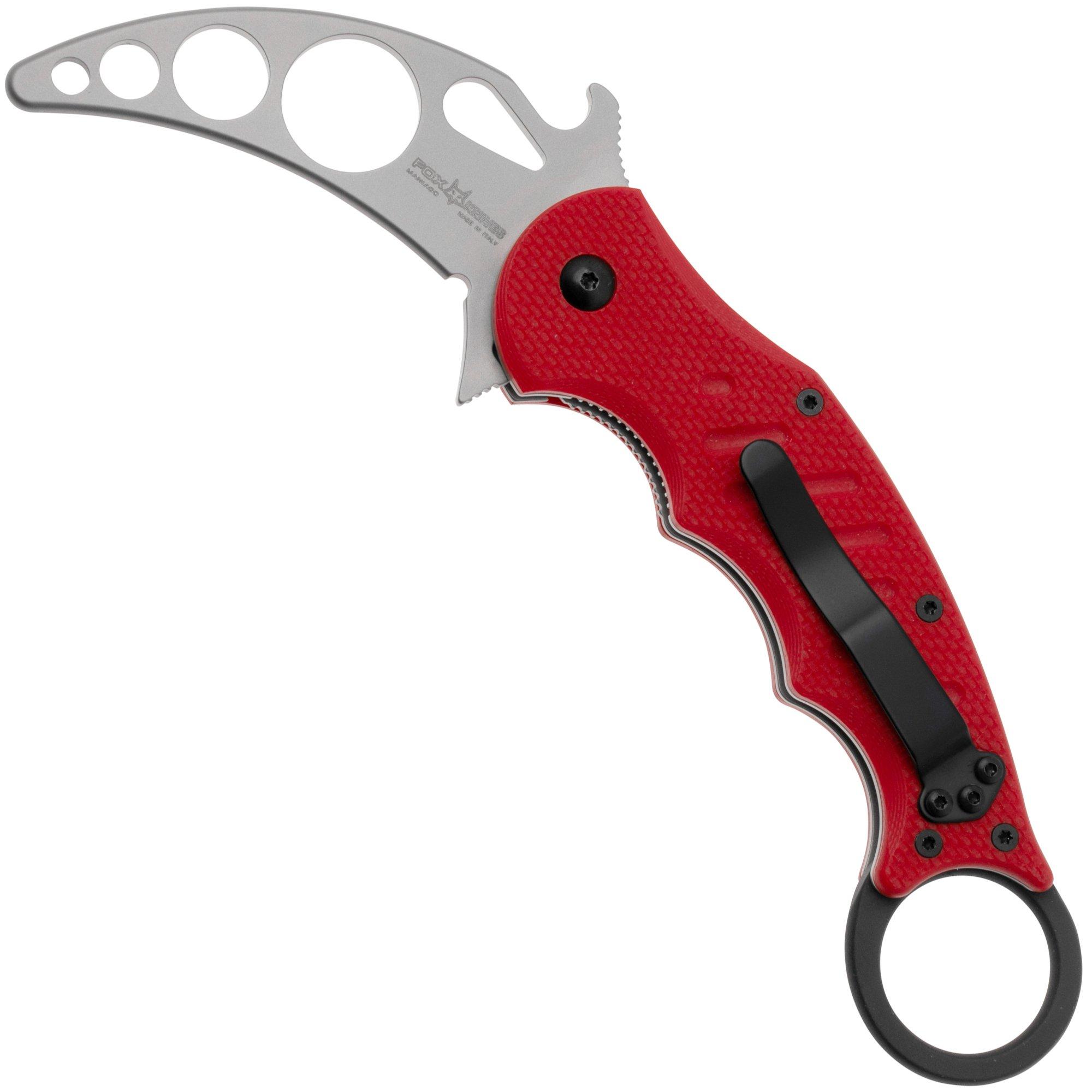Nóż treningowy Fox Knives TK-479 Red G10, Folding Training Karambit