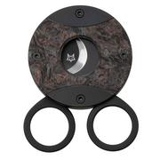 Fox Circle Cigar Cutter 744-CFD, PVD Sandvik 12C27, Dark Matter Fatcarbon Titanium, sigaarknipper