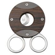 Fox Circle Cigar Cutter 744-ZW, Satin Sandvik 12C27, Ziricote Wood Titanium, Zigarrenschneider