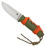 Black Fox Vesuvius Stonewashed D2 Blade, OD Green G10 fixed knife