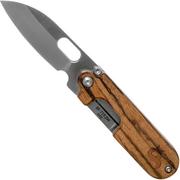 Fox Bean Gen 2 Zebra BF-719ZW Black Fox pocket knife, Serge Panchenko design