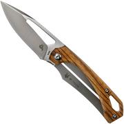 Fox Knives Racli BF-744ZW Black Fox, Zebra wood Taschenmesser, Simonutti Design