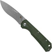 Fox Black Fox Ciol Folding Knife BF-748MI Green Micarta pocket knife, Denis Simonutti design
