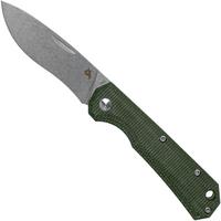 Image for Fox Black Fox Ciol Folding Knife BF-748MI Green Micarta pocket knife, Denis Simonutti design