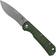 Image for Fox Black Fox Ciol Folding Knife BF-748MI Green Micarta pocket knife, Denis Simonutti design
