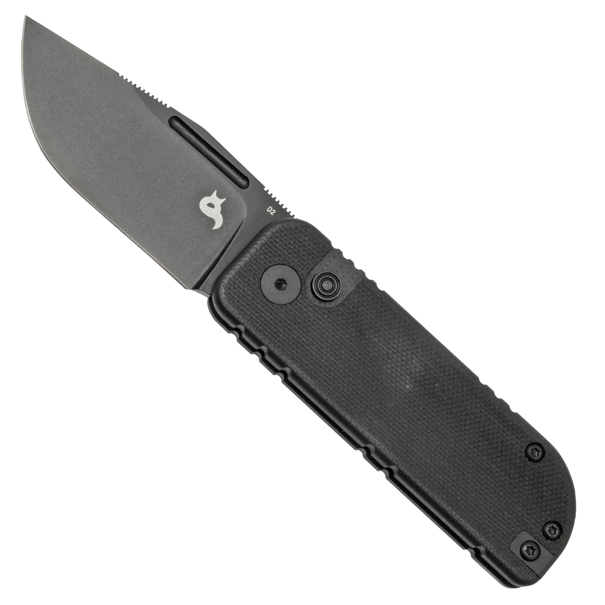 Nóż składany Black Fox NU-BOWIE, Black D2 Blade, Black G10