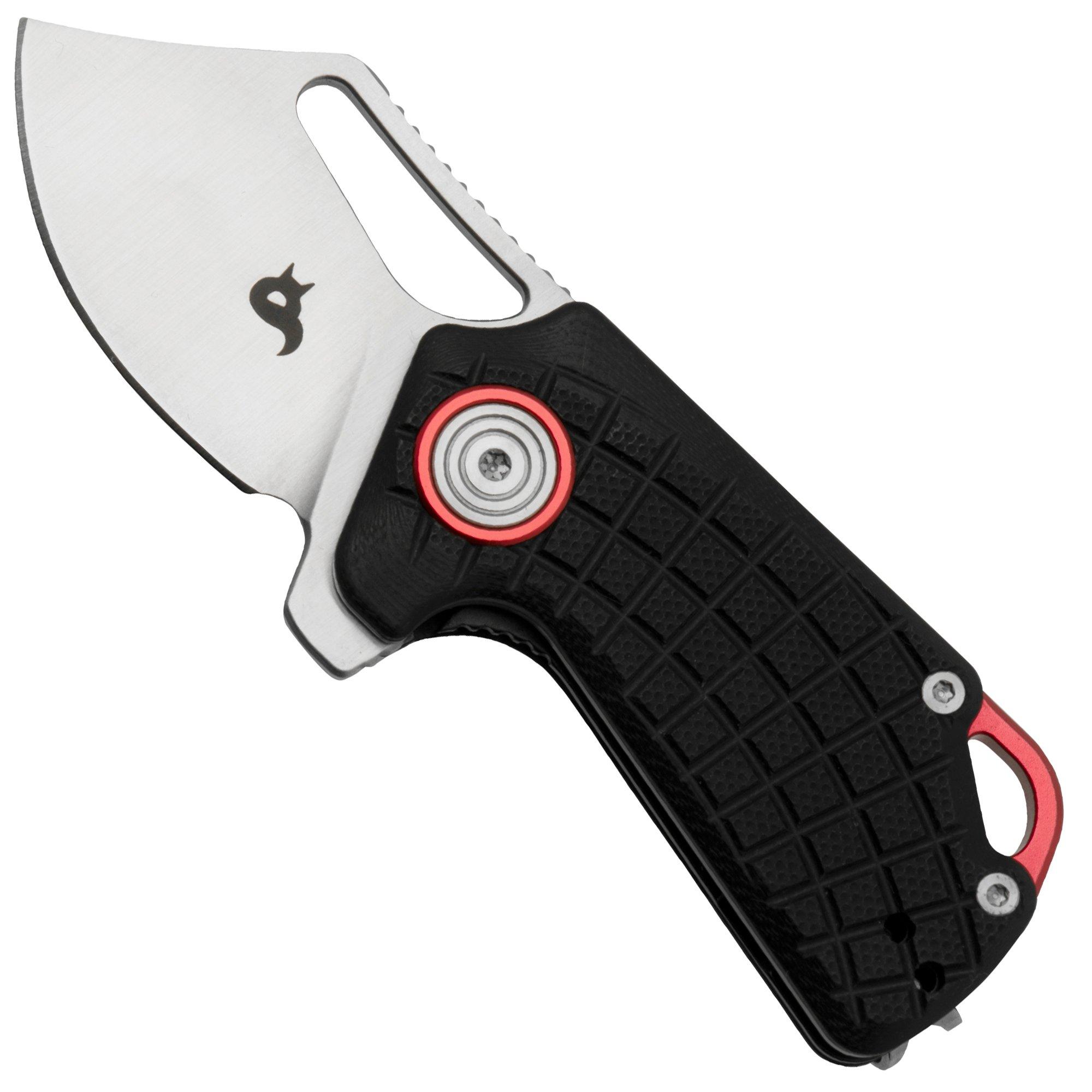 Black Fox Puck BF-761B Satin D2 Black G10 Griff, Taschenmesser