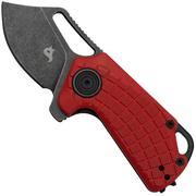 Black Fox Puck BF-761R Blackwashed D2 Red G10, zakmes