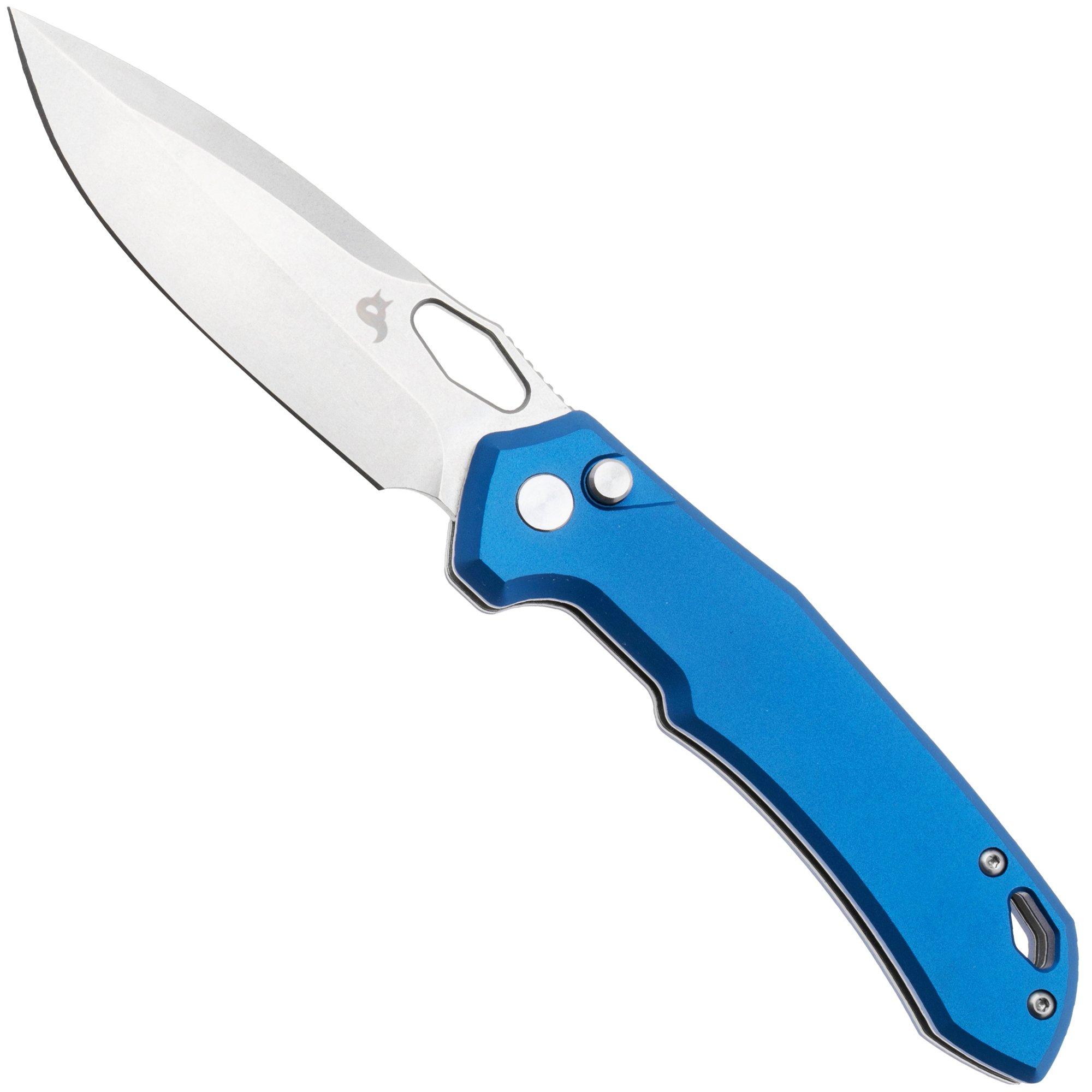 Black Fox Atros BF-770, Satin VG10, Blue Aluminium, pocket knife