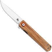 Afbeelding voor Black Fox Spear BF-783 Satin D2, Zebrawood, zakmes