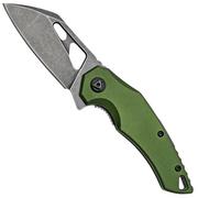 Fox Edge Atrax Black, Green alluminio FE-026AOD coltello da tasca