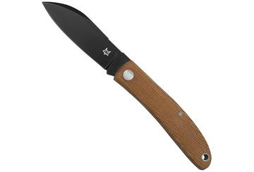 Fox Knives Livri FX-273MCBB Knivesandtools Exclusive, Brown Micarta, Black couteau de poche slipjoint