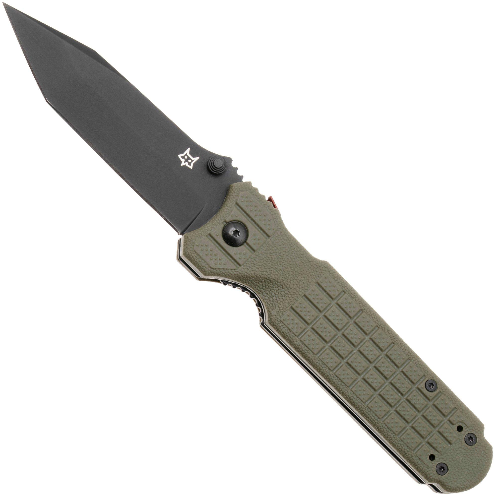 Fox Predator Evolution FX-449 OD, Black Niolox, Green FRN, couteau de poche