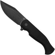 Fox Knives Eastwood Tiger FX-524B Black Stonewashed D2, Black G10, coltello da tasca, design di Gudy van Poppel 