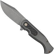 Fox Knives Eastwood Tiger FX-524 TICF, Stonewashed S90V, Titanium Carbon Fiber, pocket knife, Gudy Van Poppel design