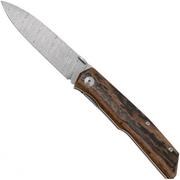 FOX Knives FX-525-DB Damasteel Super Dense Twist Damascus, Bocote, pocket knife, Bob Terzuola design