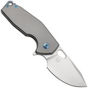 Fox Knives Suru Left Handed FX-526-SXTIBL Satin M390, Bead Blasted Titanium pocket knife, Jesper Voxnaes design