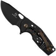 FOX Knives Suru FX-526 SX TIBR M390 Black PVD, Black PVD Titanium Left Handed, zakmes, Jesper Voxnaes design 