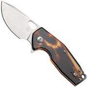 Bild für Fox Knives Suru FX-526LI-RB4, Stonewashed M398, Amber Cellulose Acetate, Taschenmesser, Jesper Voxnaes Design
