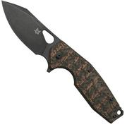 Fox Yaru FX-527CF-2 Snake Skin Fat Carbon pocket knife, Jesper Voxnaes design