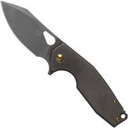 Fox Yaru FX-527TIPVD Stonewashed Black PVD Titanium Taschenmesser, Jesper Voxnaes Design