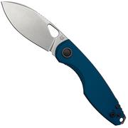 Fox Chilin FX-530-ALBL Stonewashed N690, Blue Aluminum pocket knife, Jesper Voxnaes design