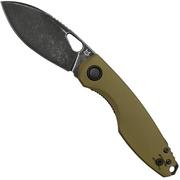 Fox Chilin FX-530-ALOD, PTFE Black Stonewashed N690, OD Green Aluminum pocket knife, Jesper Voxnaes design