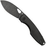 Fox Chilin FX-530-TIDSW PVD Black Stonewashed M398, Black Titanium pocket knife, Jesper Voxnaes design