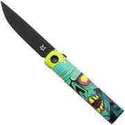 Afbeelding voor Fox Knives Chnops UV FX-543-A1 Black Top Shield Becut, Black Aluminium Abstract 1 zakmes, Riccardo Gobbato design