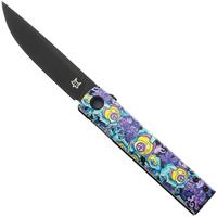 Afbeelding voor Fox Knives Chnops UV FX-543-A3 Black Top Shield Becut, Black Aluminium Abstract 3 zakmes, Riccardo Gobbato design
