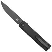 Fox Knives Chnops, FX-543 ALB, Black Aluminum, Black Becut navaja, diseño Riccardo Gobbato