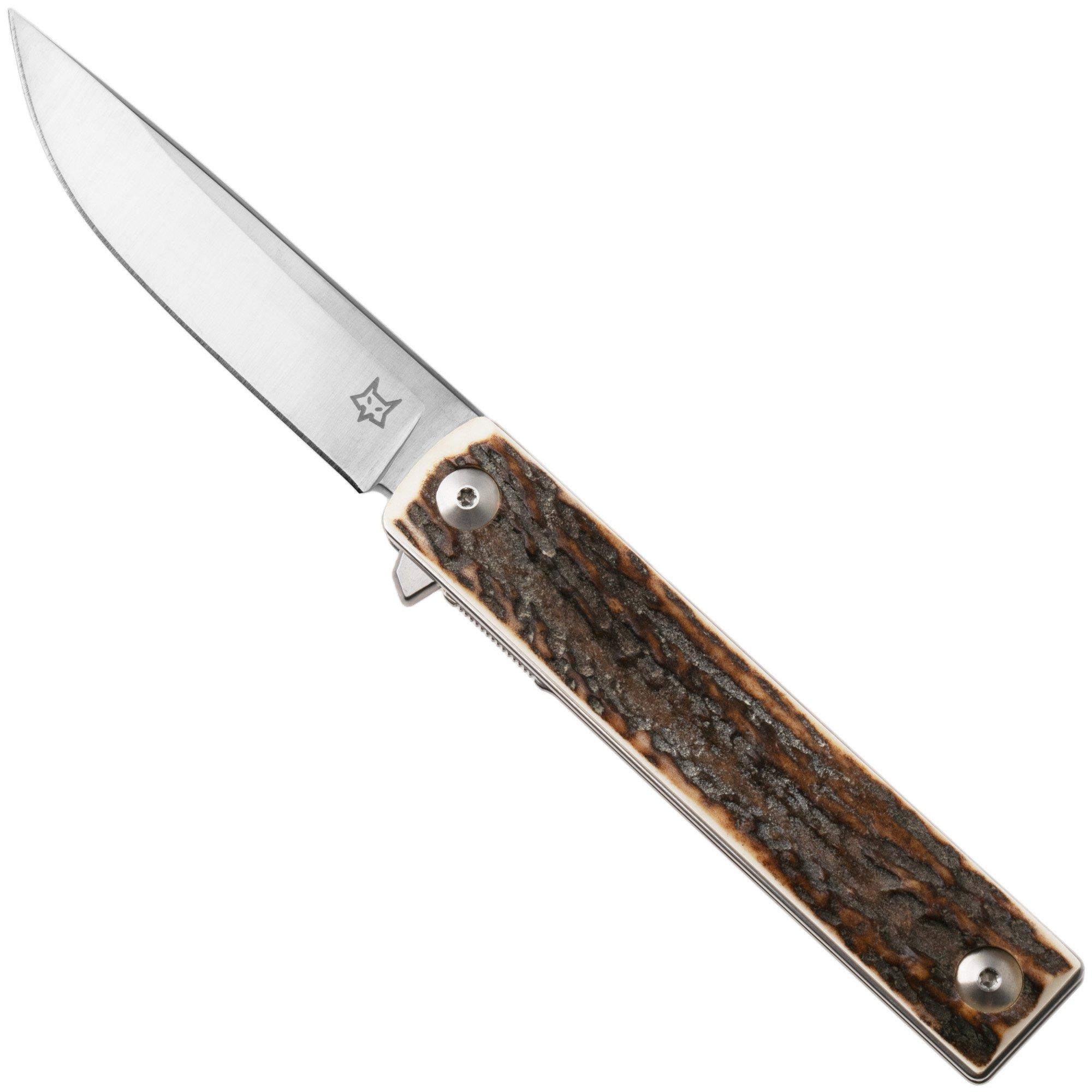 Fox Knives Chnops Heritage FX-544-CE Satin Hybrid Cryo, Stag zakmes, Riccardo Gobbato design