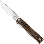 Afbeelding voor Fox Knives Chnops Heritage FX-544-CE Satin Hybrid Cryo, Stag zakmes, Riccardo Gobbato design