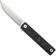 Afbeelding voor Fox Knives Chnops Heritage FX-544-DMB Stonewashed Hybrid Cryo, Dark Matter Black Carbon Fibre zakmes, Riccardo Gobbato design