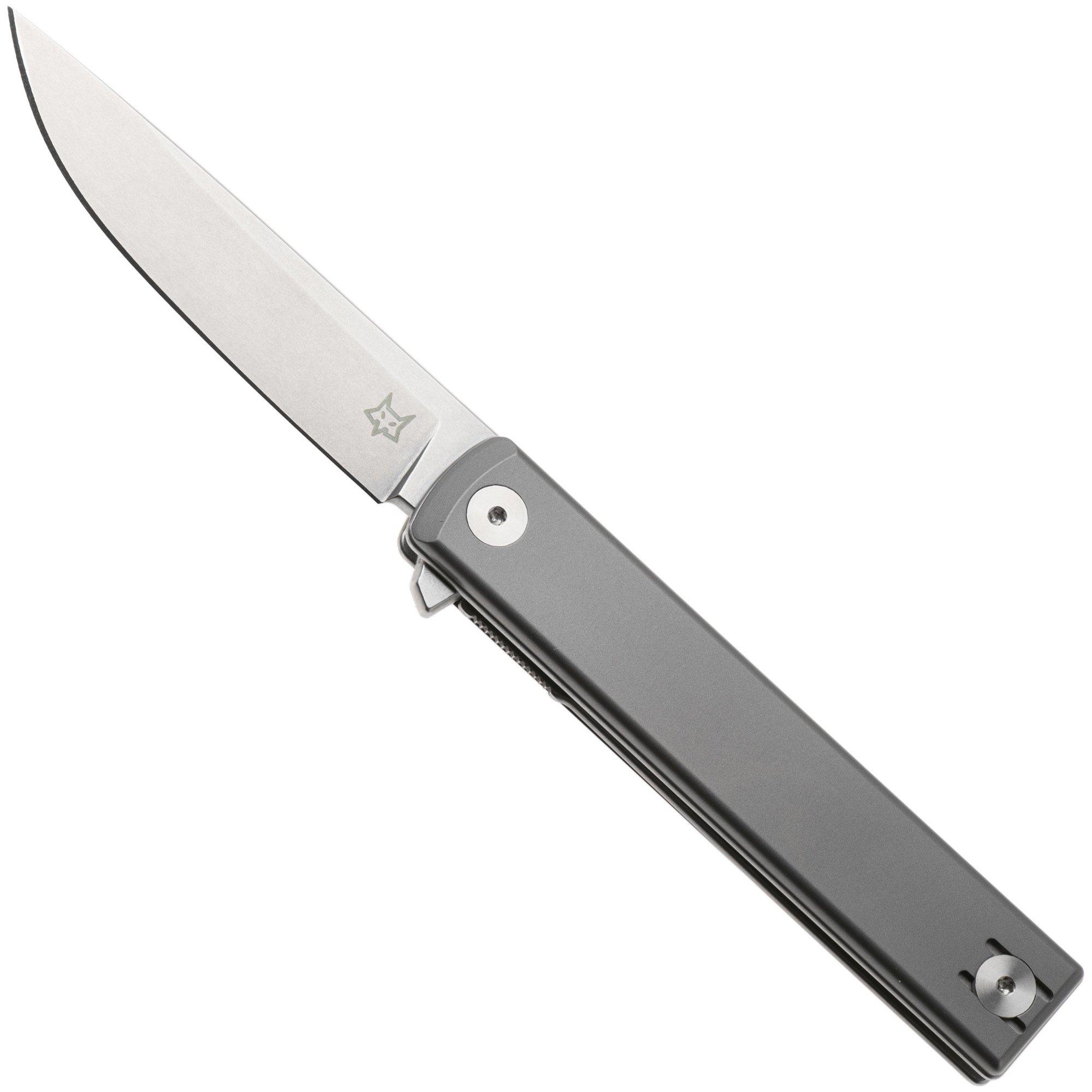 Fox Knives Chnops Heritage FX-544-TI Stonewashed Hybrid Cryo, Sandblasted Titanium zakmes, Riccardo Gobbato design