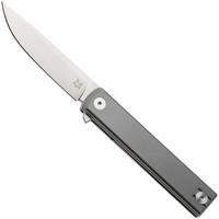 Afbeelding voor Fox Knives Chnops Heritage FX-544-TI Stonewashed Hybrid Cryo, Sandblasted Titanium zakmes, Riccardo Gobbato design